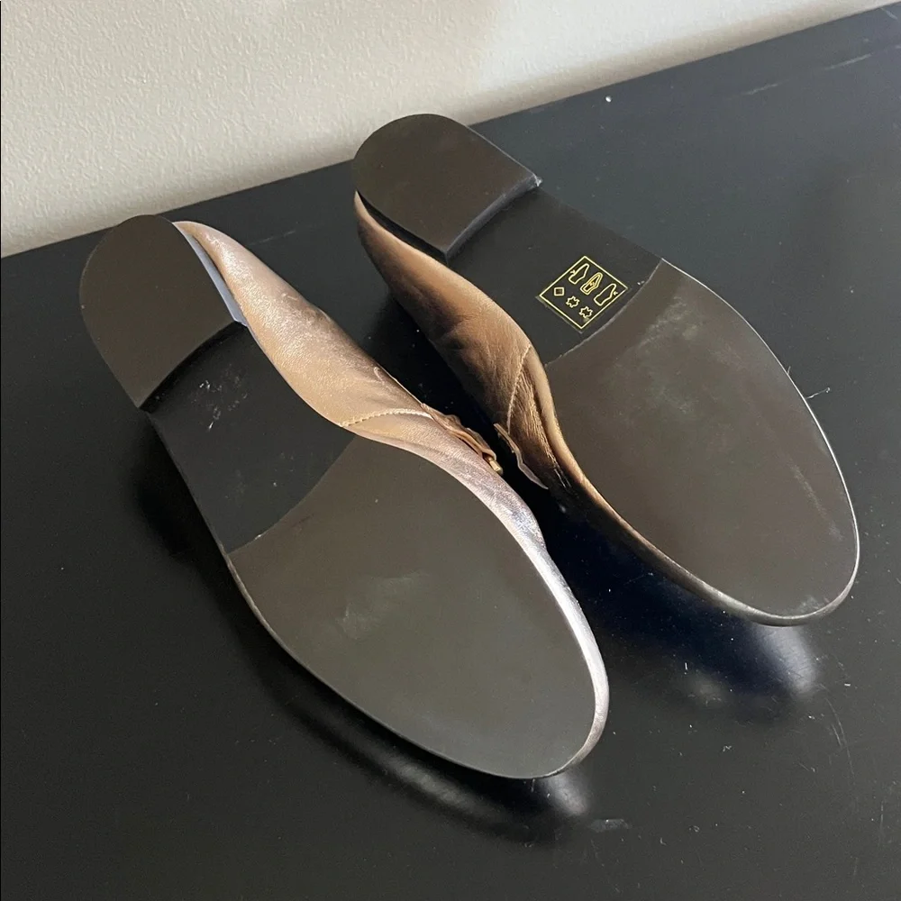 Kurt Geiger Metallic Gold Slip-On Loafers - Picture 6 of 8